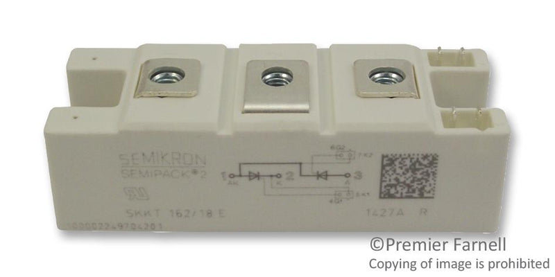 SEMIKRON SKKT 162/18 E Thyristor Module, Series Connected, 156 A, 1.8 kV