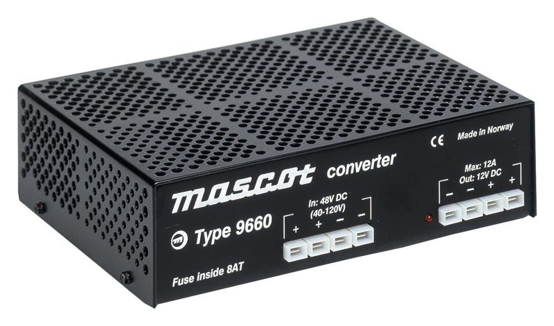 MASCOT 9660482400 Isolated Chassis Mount DC/DC Converter, 168 W, 1 Output, 24 VDC, 7 A