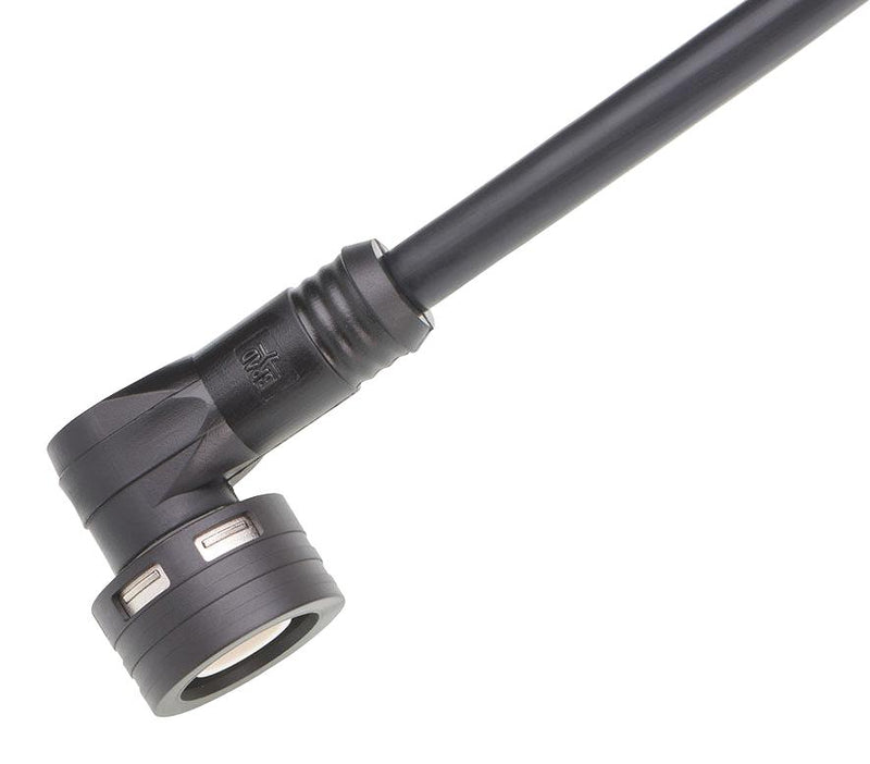 MOLEX 120400-0252 Sensor Cable, 90&deg; M12 Plug, Free End, 4 Position, 1 m, 3.3 ft, 120400 Series