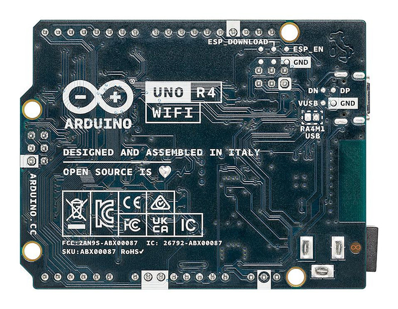 ARDUINO ABX00087 Development Board, UNO R4 WiFi, R7FA4M1AB3CFM