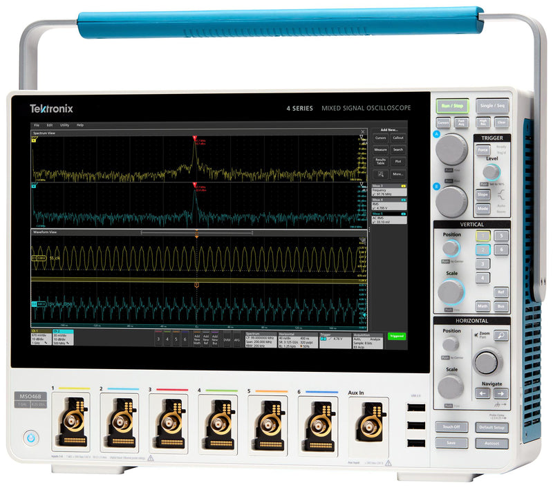 TEKTRONIX MSO46B 4-BW-500 MSO / MDO Oscilloscope, 4 Series B, 6 Analogue, 48 Digital, 500 MHz, 6.25 GSPS, 31.25 Mpts