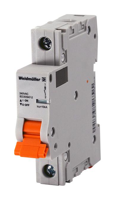 WEIDMULLER 2479320000 THERMAL MAG CKT BREAKER, 1P, 2A, 277VAC