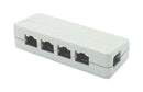 L-COM JMOD4S-1 Splitter, ISDN, 5 RJ45 8x8, Fully Wired, Shielded