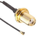 LINX - TE CONNECTIVITY CSJ-SGFB-100-MHF4 RF / Coaxial Cable Assembly, MHF4-Type Plug to SMA Bulkhead Jack, 0.81mm, 50 ohm, 0.3 ft, 100 mm