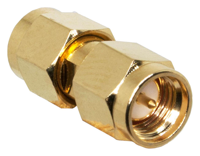 LINX - TE CONNECTIVITY ADP-SMAM-SMAM-G RF / Coaxial Adapter, Gold, SMA, Plug, SMA, Plug, Straight Adapter, 50 ohm