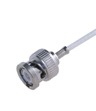 HUBER+SUHNER 11"BNC-75-2-15/133"NE RF / Coaxial Connector, BNC Coaxial, Straight Plug, Crimp, 75 ohm, RG179B/U, RG187A/U 22641685