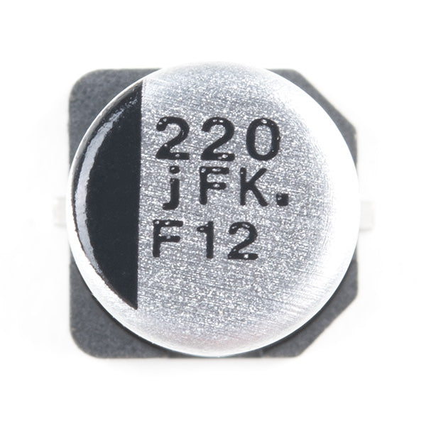 SparkFun Capacitor Aluminum Electrolytic - 220uF, &Acirc;&plusmn;20%, 6.3V