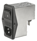 Schurter 4304.4024 4304.4024 Filtered IEC Power Entry Module C14 General Purpose 6 A 250 VAC 2-Pole Switch