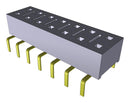 SAMTEC HLE-110-02-F-DV-TE PCB Receptacle, Board-to-Board, 2.54 mm, 2 Rows, 20 Contacts, Through Hole Mount