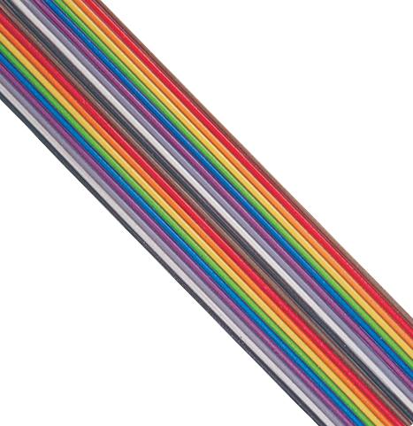 Alpha Wire 3530 MC005 3530 MC005 Ribbon Cable Colour Coded Flat Unscreened 10 Core 22 AWG 0.38 mm&Acirc;&sup2; 100 ft 30.5 m