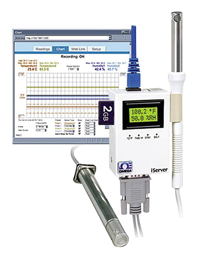 OMEGA ITHX-SD-5 Recorder, iServer MicroServer&acirc;�&cent;, 1 Channel, 2 %, 0.1 %