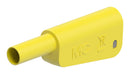 Staubli 66.2021-24 66.2021-24 Banana Test Connector Plug Cable Mount 19 A 1 kV Gold Plated Contacts Yellow