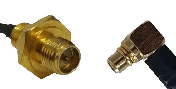 Multicomp PRO MC001909 MC001909 RF Coaxial Cable Assembly 1.37mm Rear-Lock RP SMA B/H JackR/A Mmcx Plug 100mm