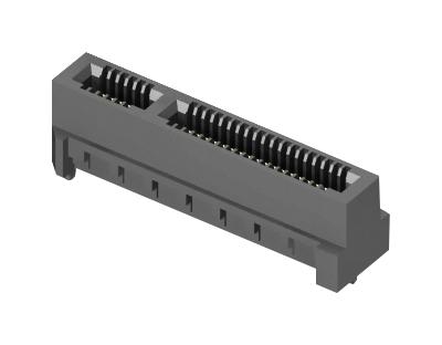 Samtec HSEC8-137-01-S-DV-A-K-TR HSEC8-137-01-S-DV-A-K-TR Card Edge Connector Dual Side 1.57 mm 74 Contacts Surface Mount Straight Solder