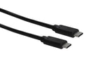 STEWART CONNECTOR SC-3CCK020M USB Cable, Type C Plug to Type C Plug, 2 m, 6.6 ft, USB 3.1, Black