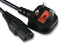 PRO ELEC PE01062 Mains Power Cord, w/ 13A Fuse, Mains Plug, UK to IEC 60320 C13, 1 m, 10 A, Black Kettle Lead