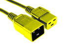 Multicomp PRO GW-151807 GW-151807 Mains Power Cord IEC 60320 C20 to C19 500 mm 16 A 250 V Yellow