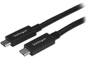 STARTECH USB31CC1M USB Cable, Type C Plug to Type C Plug, 1 m, 3.3 ft, USB 3.2, Black GTIN UPC EAN: 0065030860741