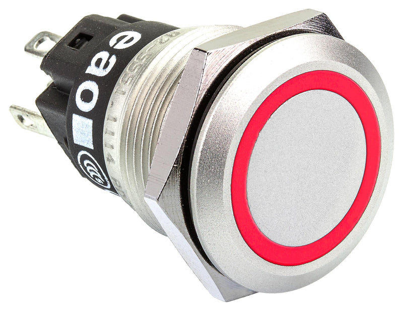 EAO 82-5551.1113 Vandal Resistant Switch, Series 82, 19 mm, SPDT, Momentary, Round