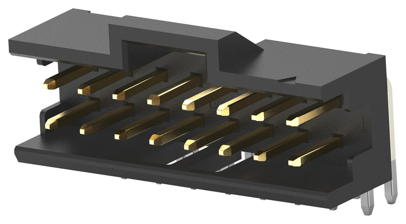 TE CONNECTIVITY 2MM-HSP-D13-HT-02-H-TB Pin Header, Board-to-Board, Wire-to-Board, 2 mm, 2 Rows, 26 Contacts, Through Hole Right Angle