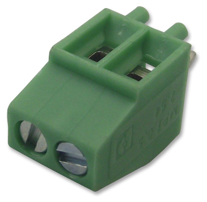 PHOENIX CONTACT 1725656 Wire-To-Board Terminal Block, 2.54 mm, 2 Ways, 26 AWG, 20 AWG, 0.5 mm&sup2;, Screw MPT 0,5/ 2-2,54, GTIN UPC EAN: 4017918106386