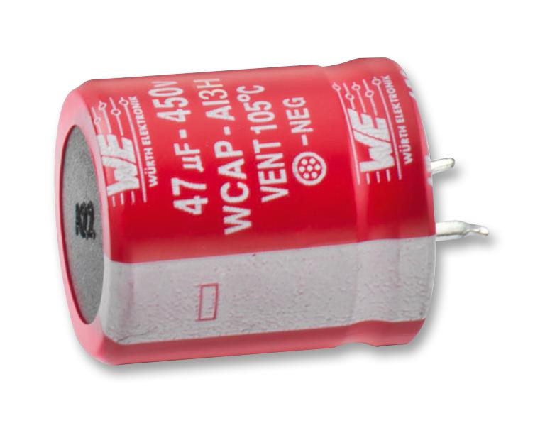 WURTH ELEKTRONIK 8.61141E+11 Electrolytic Capacitor, Snap-in, 390 &micro;F, 450 V, &plusmn; 20%, Snap-In, 3000 hours @ 105&deg;C