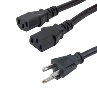 L-COM N515P-C132-15-6F N515P-C132-15-6F PWR Cord N5-15P-2X IEC C13 6 15A