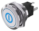 EAO 82-6151.2A24.B002 Vandal Resistant Switch, Standby, 82 Series, 22 mm, SPDT, Maintained, Round Flat Flush, Natural