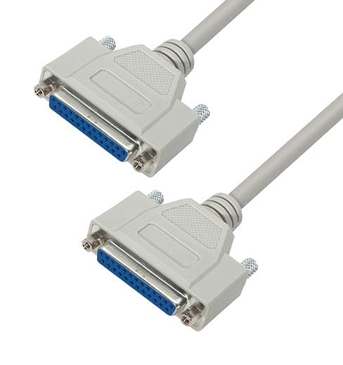 L-COM CSMN25MF-5 Computer Cable, D Subminiature Plug, 25 Way, D Subminiature Socket, 25 Way, 5 ft, 1.52 m