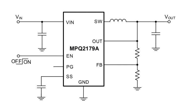 Monolithic Power Systems (MPS) MPQ2179AGQHE-AEC1-P MPQ2179AGQHE-AEC1-P Voltage Regulator Buck Converter Adjustable 2.5 to 5.5 V/In 0.6 5 V/Out 3 A 150 &deg;C QFN-8