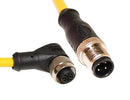 Mueller Electric C4AD05M010 C4AD05M010 Sensor Cable 22 AWG M12 Plug 90&deg; Receptacle 4 Positions 10 m 32.8 ft New