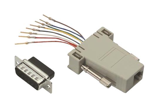 L-COM RA158M In-Line Adapter, D Sub, RJ45, Adapter, RA Series, Plug, 15 Ways