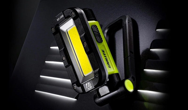 UNILITE INTERNATIONAL SLR-1450 Work Light, White COB LED, 1450 lm, 53 m, Lithium Ion Battery, 3.7 V, 5000 mAh