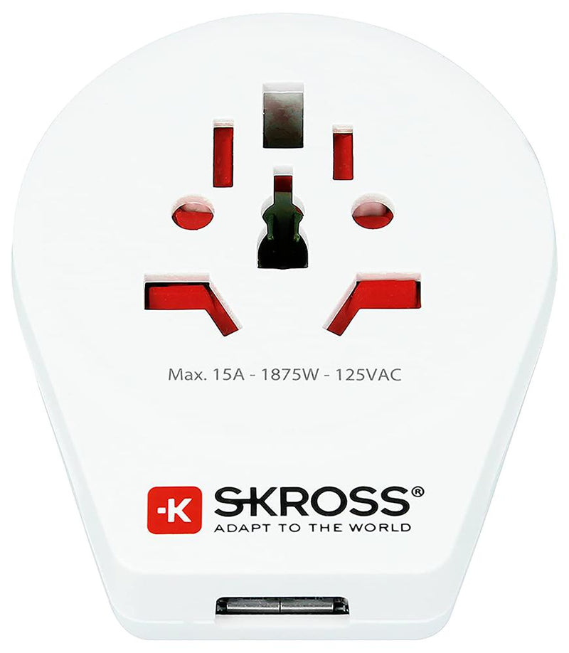 Skross 1.500268 1.500268 Mains Adapter Australia/China Brazil Euro Italy Japan/US UK Switzerland USA USB 15 A New