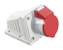 Multicomp PRO MP011051 MP011051 Pin &amp; Sleeve Connector 16 A 400 V Panel Mount Socket 3P+E Red White