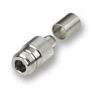 HUBER+SUHNER 21 N-50-3-7/133NE 21 N-50-3-7/133NE RF / Coaxial Connector N Straight Jack Crimp 50 ohm RG58C Beryllium Copper