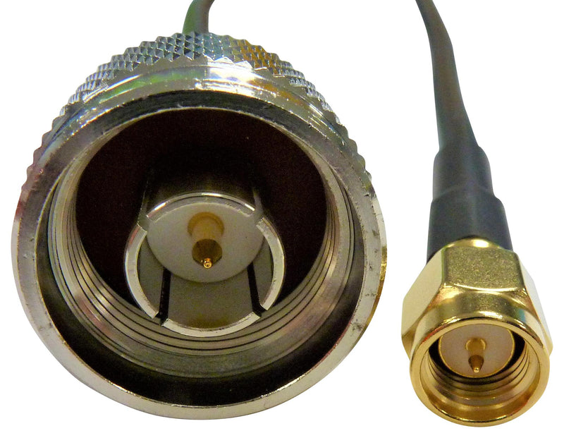 MOBILE MARK CA120/195-XC RF / Coaxial Cable Assembly, N-Type Plug to SMA Plug, RF-195, 50 ohm, 120 ", 3.05 m