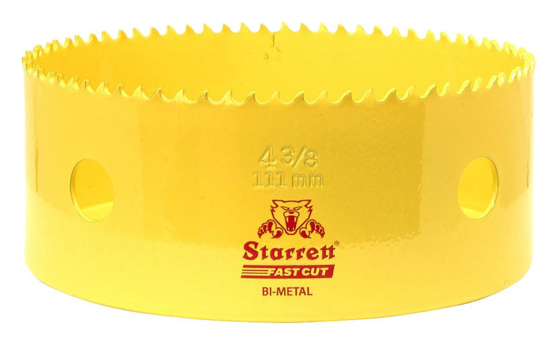 Starrett FCH0438 FCH0438 Holesaw Bi-Metal 111mm Blade Diameter 41mm Cutting Depth New