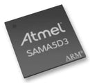 MICROCHIP ATSAMA5D31A-CU Microprocessor, ARM Cortex-A5, SAMA5D3 Series, 536 MHz, 1.08 V to 1.32 V, LFBGA-324