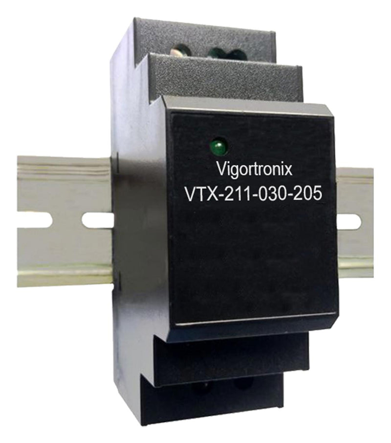 VIGORTRONIX VTX-211-030-215 AC/DC DIN Rail Power Supply (PSU), ITE, 1 Output, 30 W, 15 VDC, 2 A