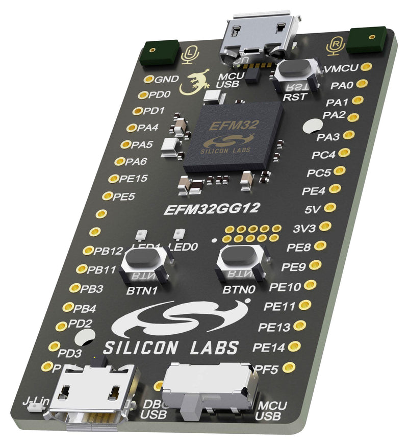 SILICON LABS SLTB009A Development Kit, Thunderboard, EFM32GG12B810F1024GM64-AQFN64, 32bit, ARM Cortex-M4F, EFM32 Family