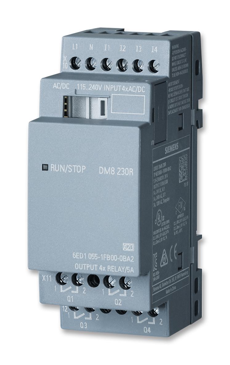 Siemens 6ED1055-1FB00-0BA2 6ED1055-1FB00-0BA2 Expansion Module I/O Digital LOGO! 8 Series DM8 230 V Relay 4 Inputs Outputs