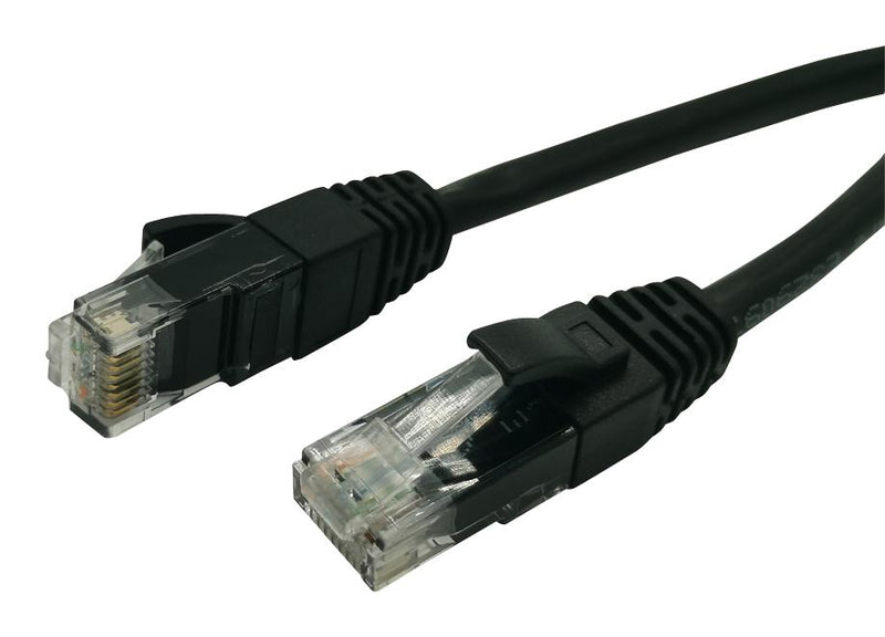 AMPHENOL COMMUNICATIONS SOLUTIONS RJE1Y22C05152401 Ethernet Cable, Cat6, RJ45 Plug to RJ45 Plug, UTP (Unshielded Twisted Pair), Black, 3.05 m, 10 ft