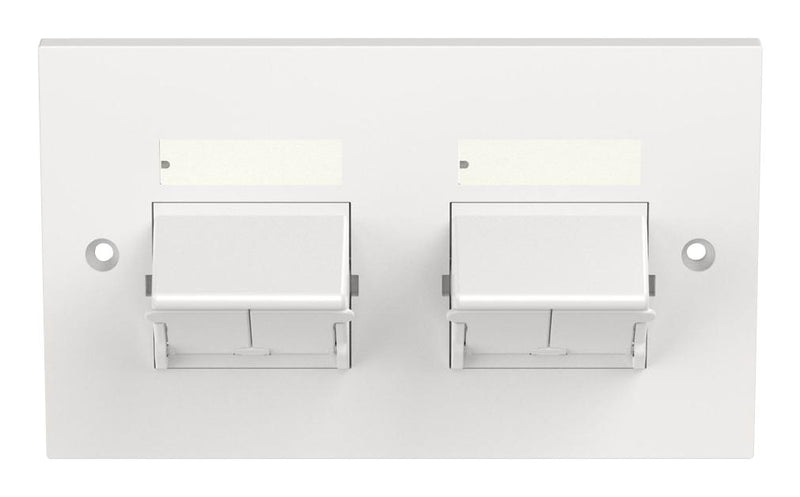 Panduit NKUKS4SAW-2G NKUKS4SAW-2G Faceplate Sloped Shuttered Keystone Modules 4