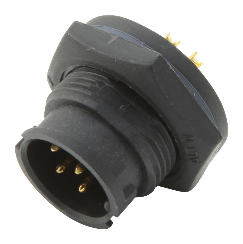 AMPHENOL LTW ABD-06PMMS-LC7001 Circular Connector, Panel Mount Plug, 6 Contacts, Solder Pin, Bayonet