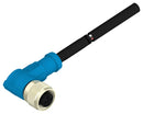 TE CONNECTIVITY T4161410005-002 Sensor Cable, 90&deg; M12 Plug, Free End, 5 Positions, 1 m, 3.28 ft, T416