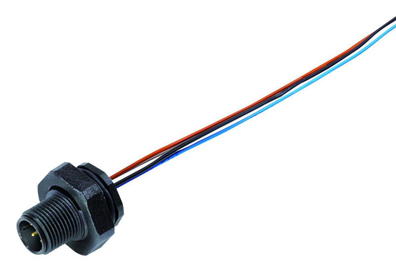 BINDER 76-4731-3011-00005-0200 Sensor Cable, M12 Plug, Free End, 5 Positions, 200 mm, 7.9 ", 713/763