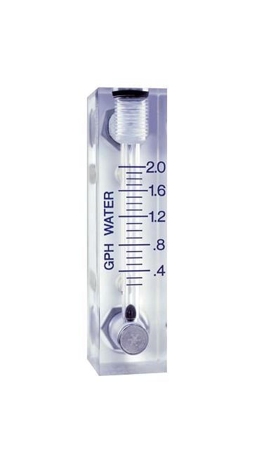 OMEGA FL-2041-NV Flow Meter, 2 to 20 LPM, 100 psi, 1/8" FNPT, 3 % Accuracy, FL-2000 Series