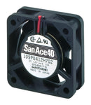 SANYO DENKI 109P0424H7D01 DC Axial Fan, 24 V, Square, 40 mm, 15 mm, Ball Bearing, 6.4 CFM