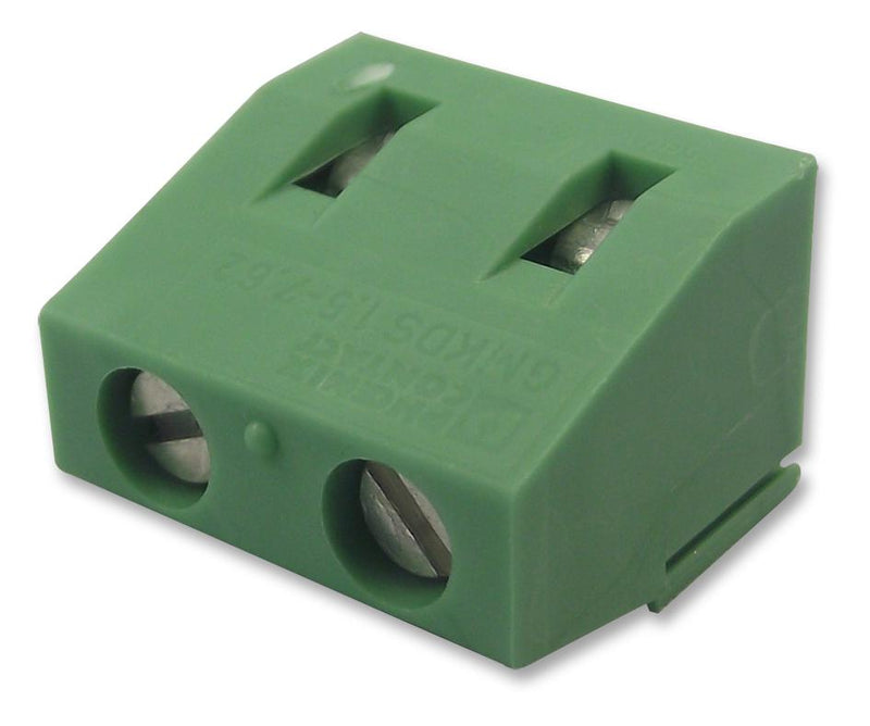 PHOENIX CONTACT 1717729 Wire-To-Board Terminal Block, 7.62 mm, 2 Ways, 26 AWG, 16 AWG, 1.5 mm&sup2;, Screw GTIN UPC EAN: 4017918024659 GMKDS 1,5/ 2-7,62